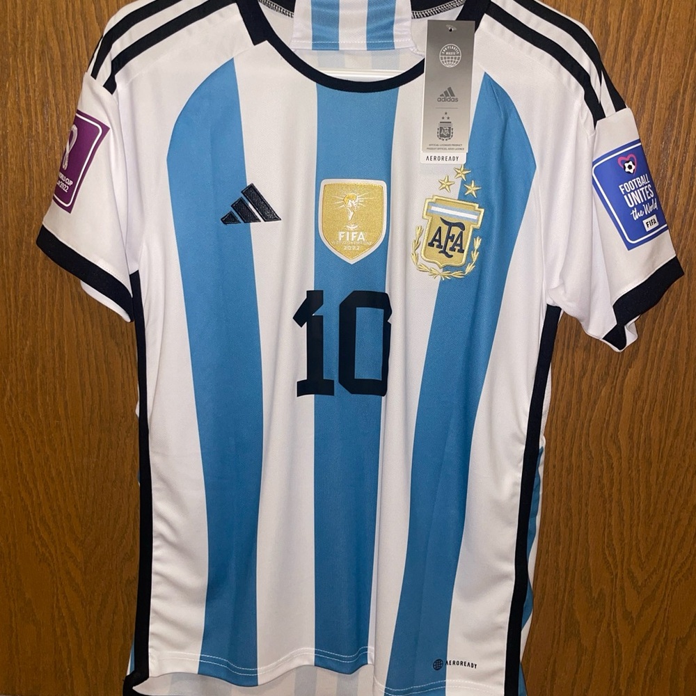 Adidas 2022 Argentina Home Soccer Jersey- Lionel Messi #10